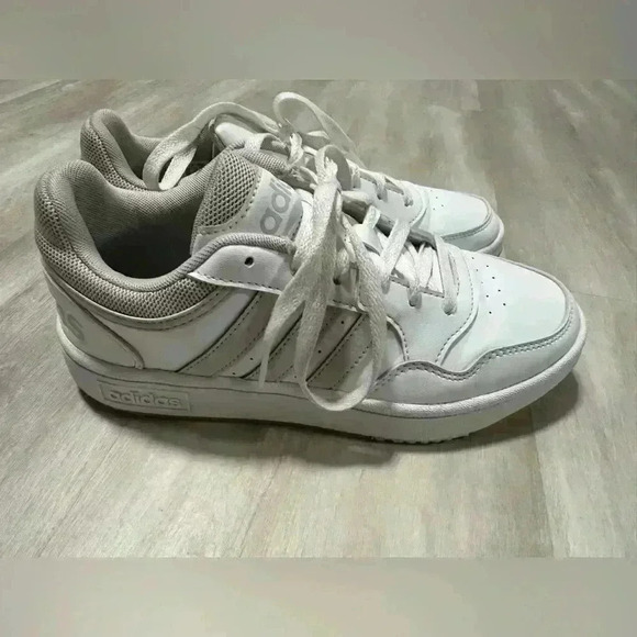 adidas Shoes - Adidas Hoops 3.0 Low White Leather Shoes Womens Size 6.5 Low Top Sneakers